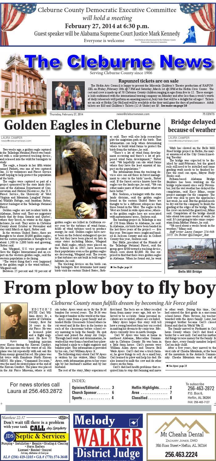 Alabama Newspapers 16 Heflin Cleburne News
