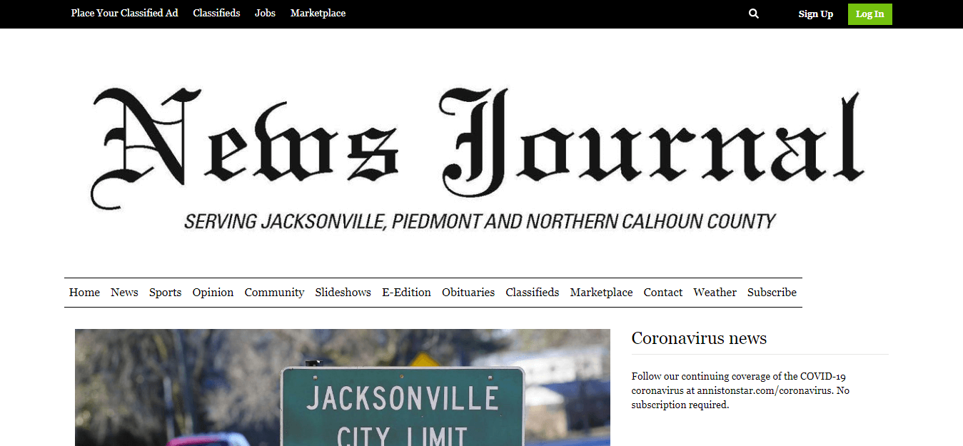 Alabama Newspapers 17 Jacksonville News Website
