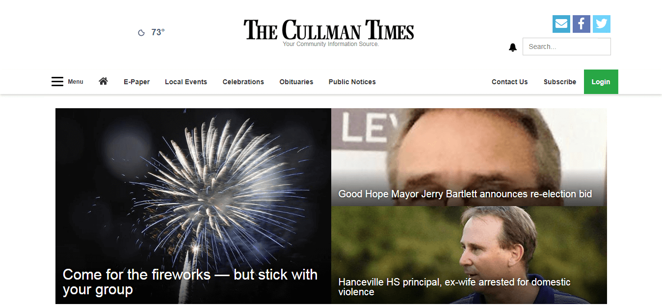 Alabama Newspapers 23 The Cullman Times website