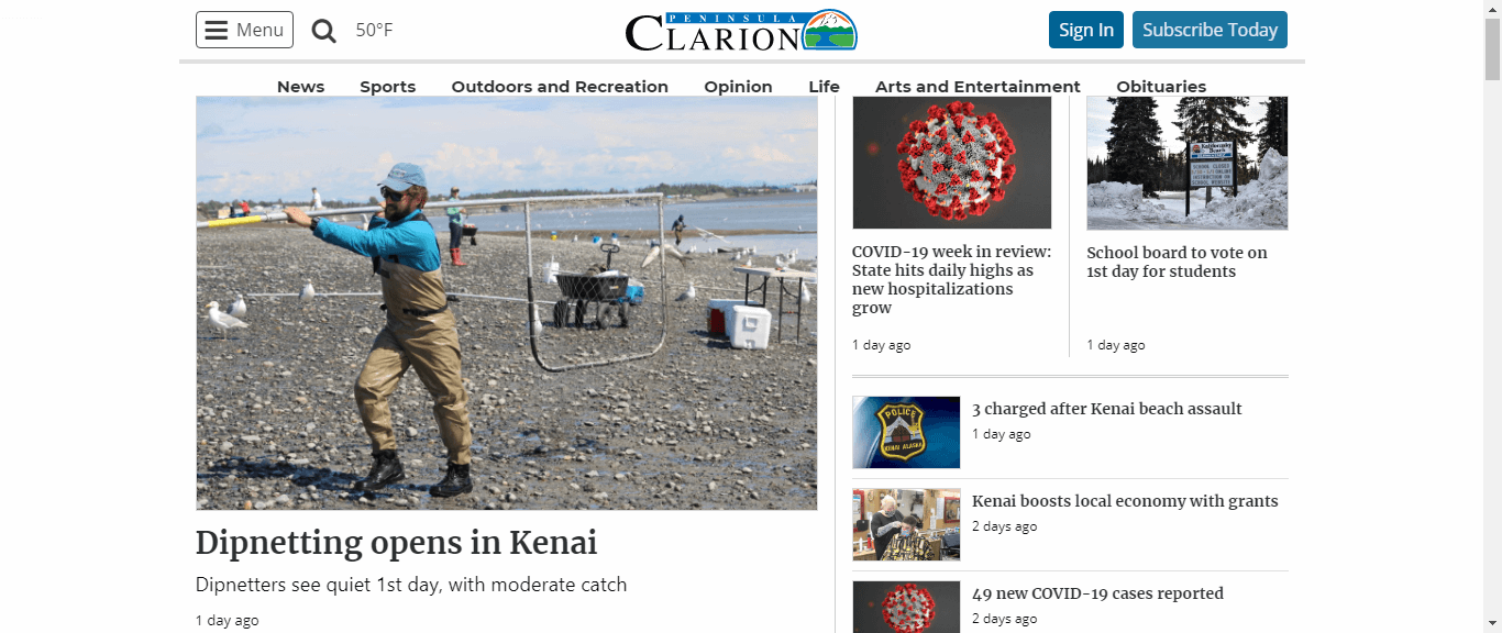 Alaska Newspapers 04 The Peninsula Clarion website
