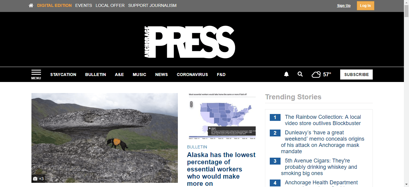 Alaska Newspapers 05 Anchorage Press Website