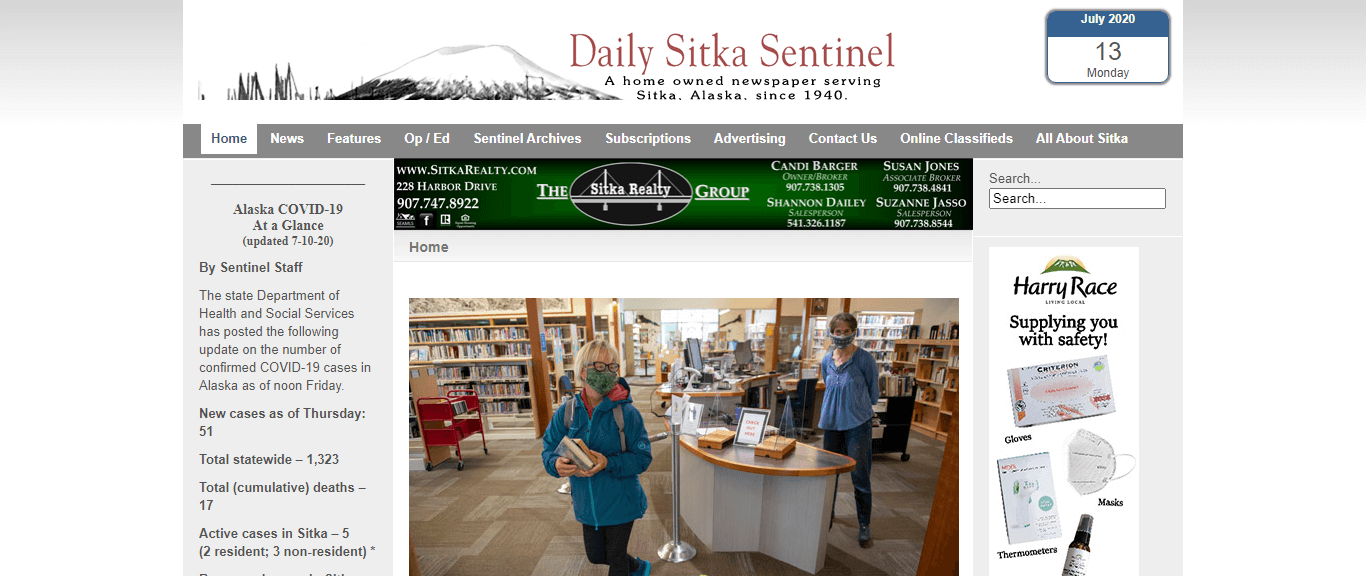 Alaska Newspapers 16 Daily Sitka Sentinel website