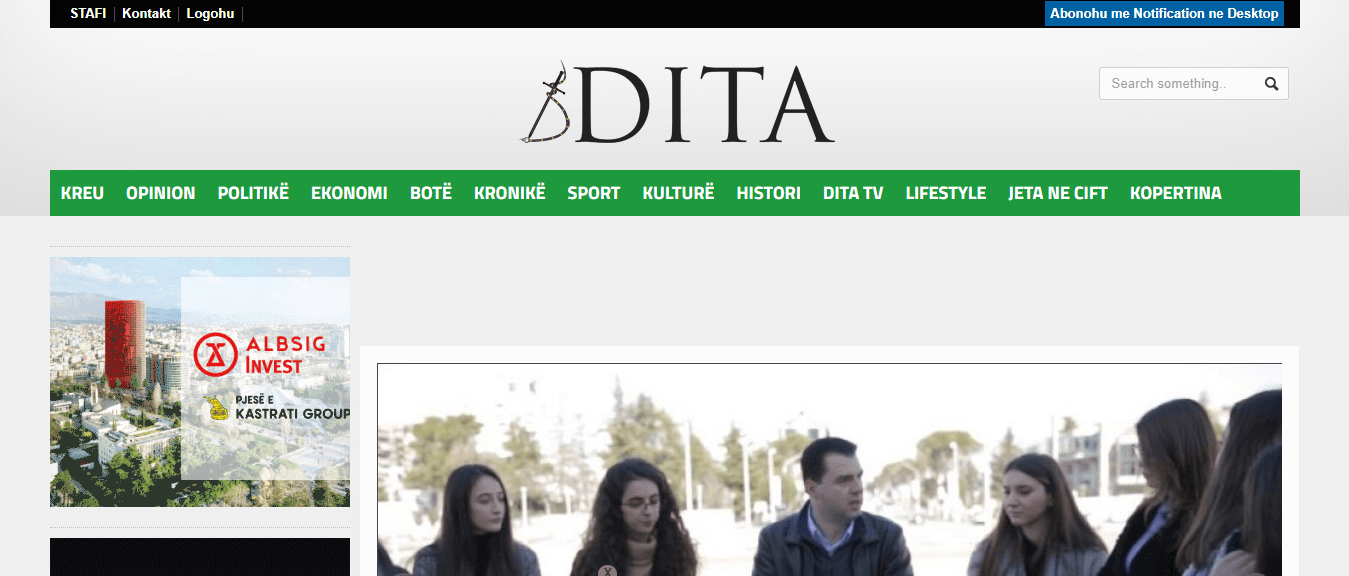 Albanian Newspapers 19 Gazeta Dita Website
