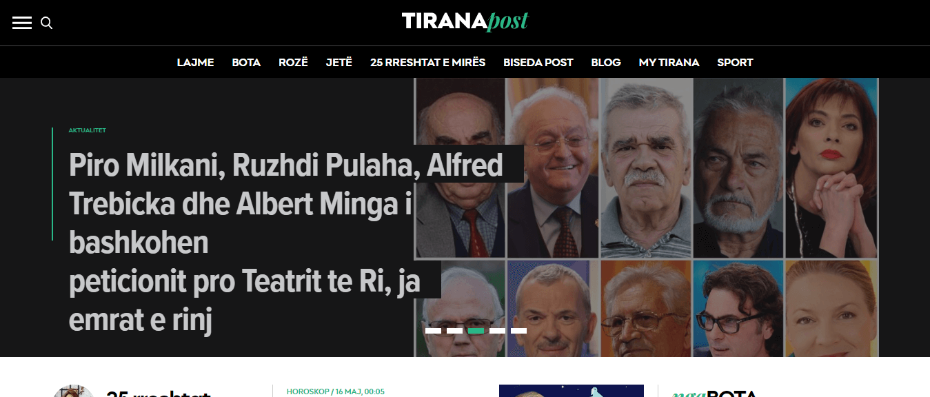 Albanian Newspapers 27 Tirana Post Website