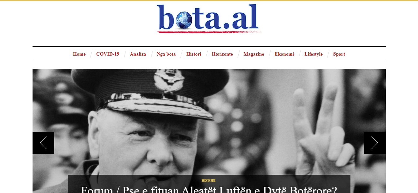Albanian Newspapers 35 Bota Website