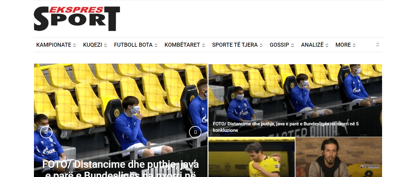Albanian Newspapers 43 Sport Ekspres Website