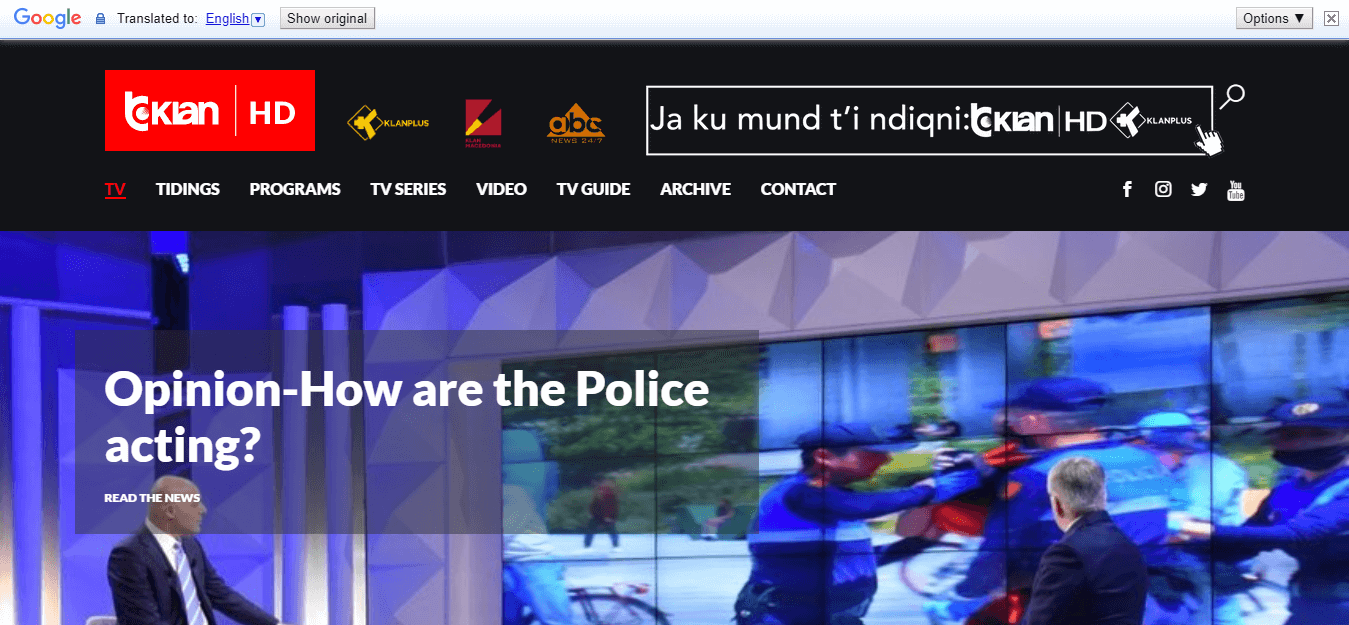 Albanian Newspapers 6 TV Klan Website