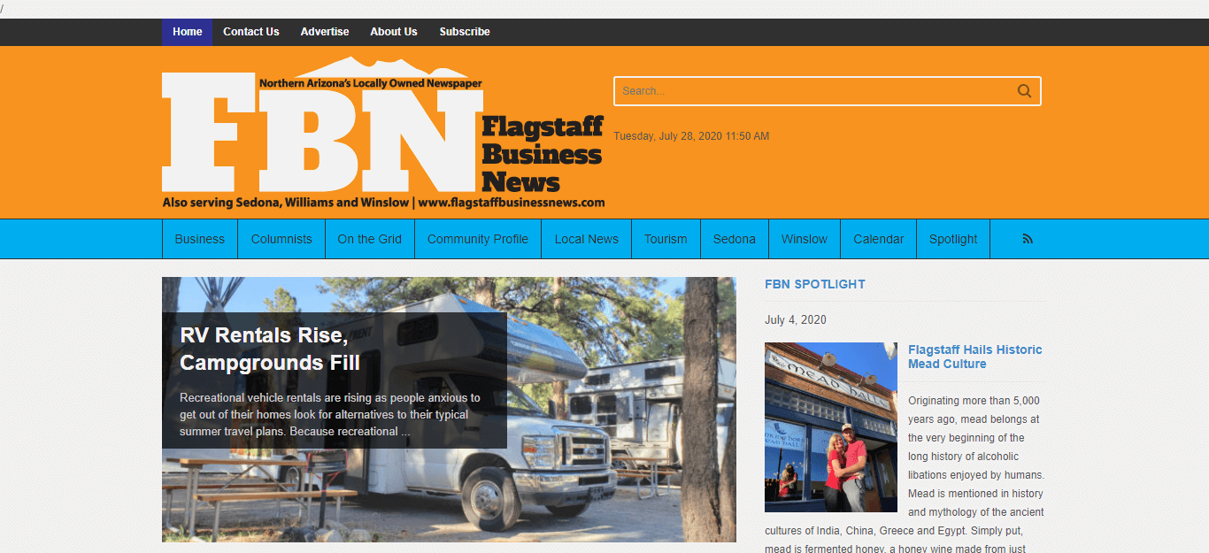 Arizona Newspapers 25 Flagstaff Business News website