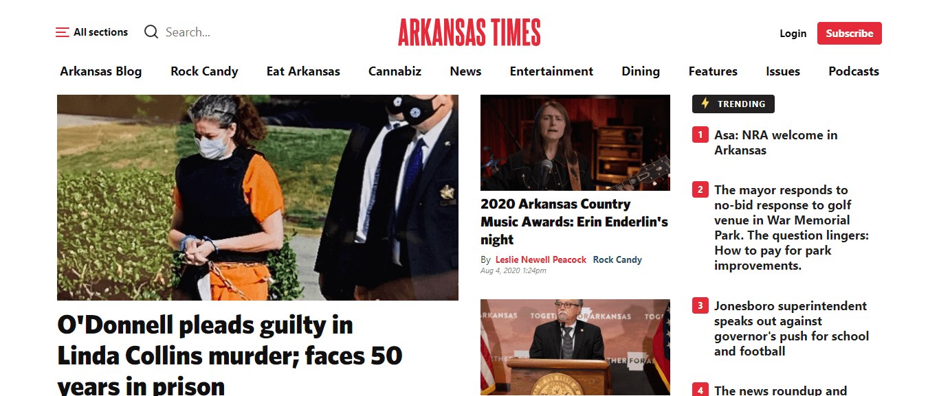 Arkansas Newspapers 11 Arkansas Times website