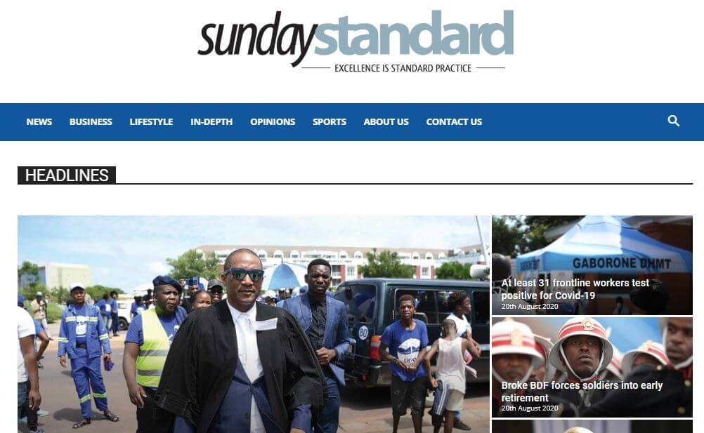 Botswana 5 Sunday Standard website