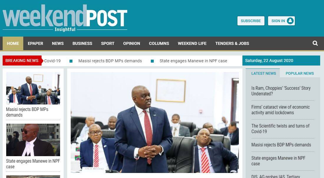 Botswana 7 Weekend Post website
