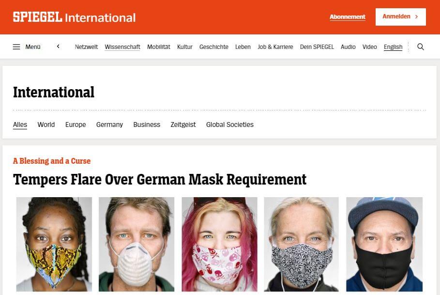 German English 3 Spiegel English website