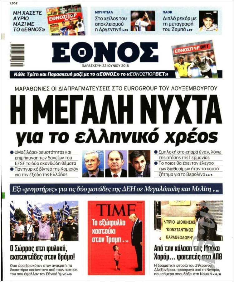 Greek newspapers 37 Ethnos