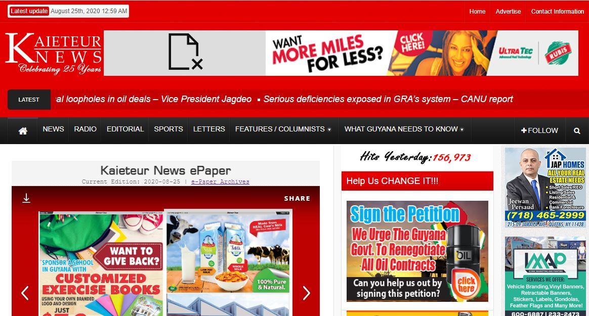 Guyana 2 Kaieteur News website