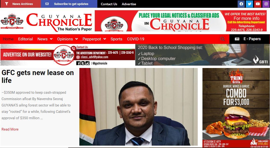 Guyana 3 Guyana Chronicle website