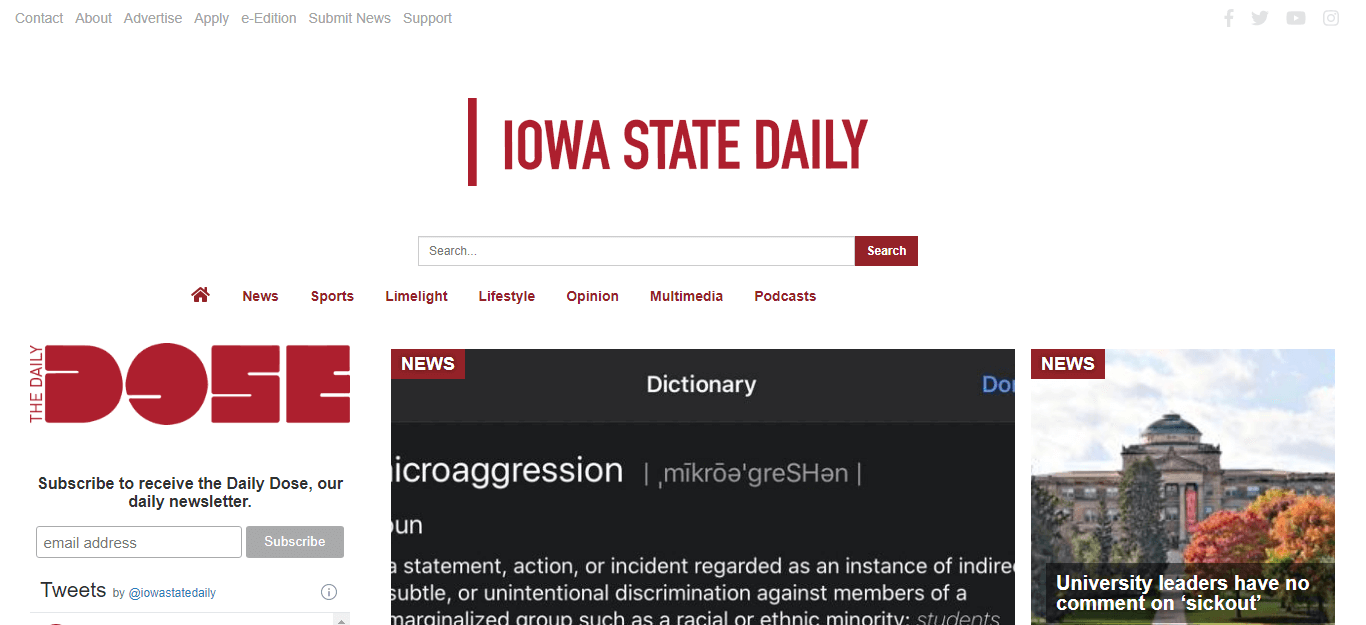 Iowa Newspapers 12 Iowa state daily website