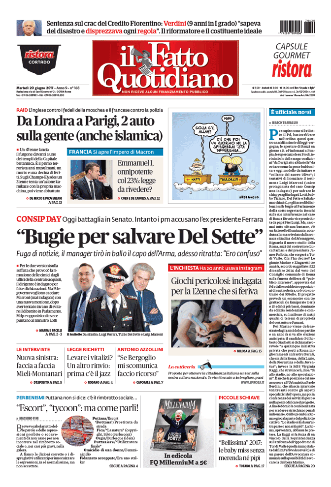 Italian newspapers 10 Il Fatto Quotidiano