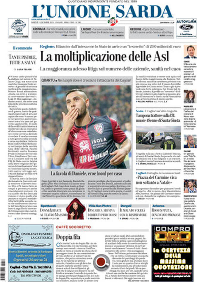 Italian newspapers 20 L’Unione Sarda