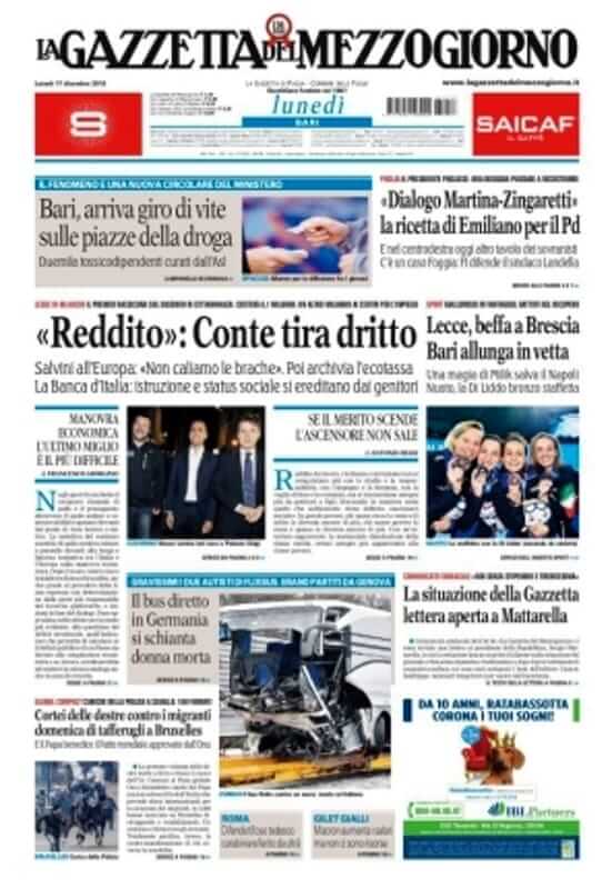 Italian newspapers 21 la gazzetta del mezzogiorno
