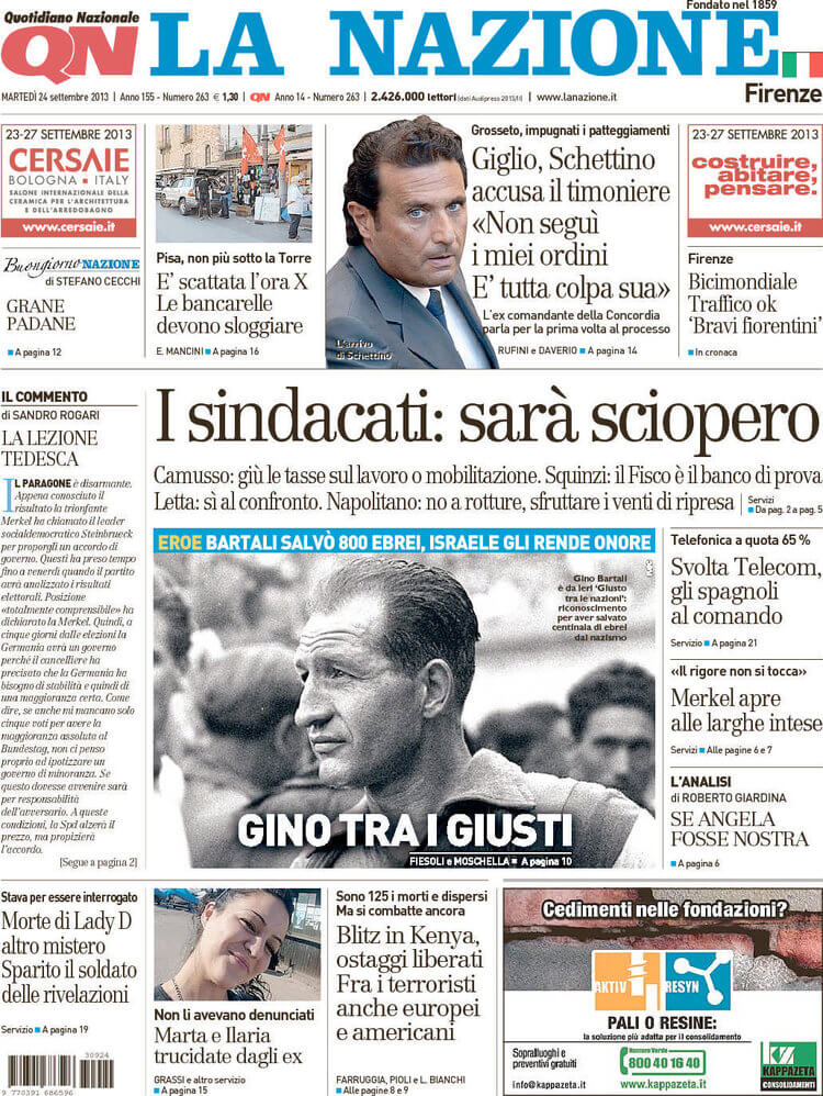 Italian newspapers 25 la nazione