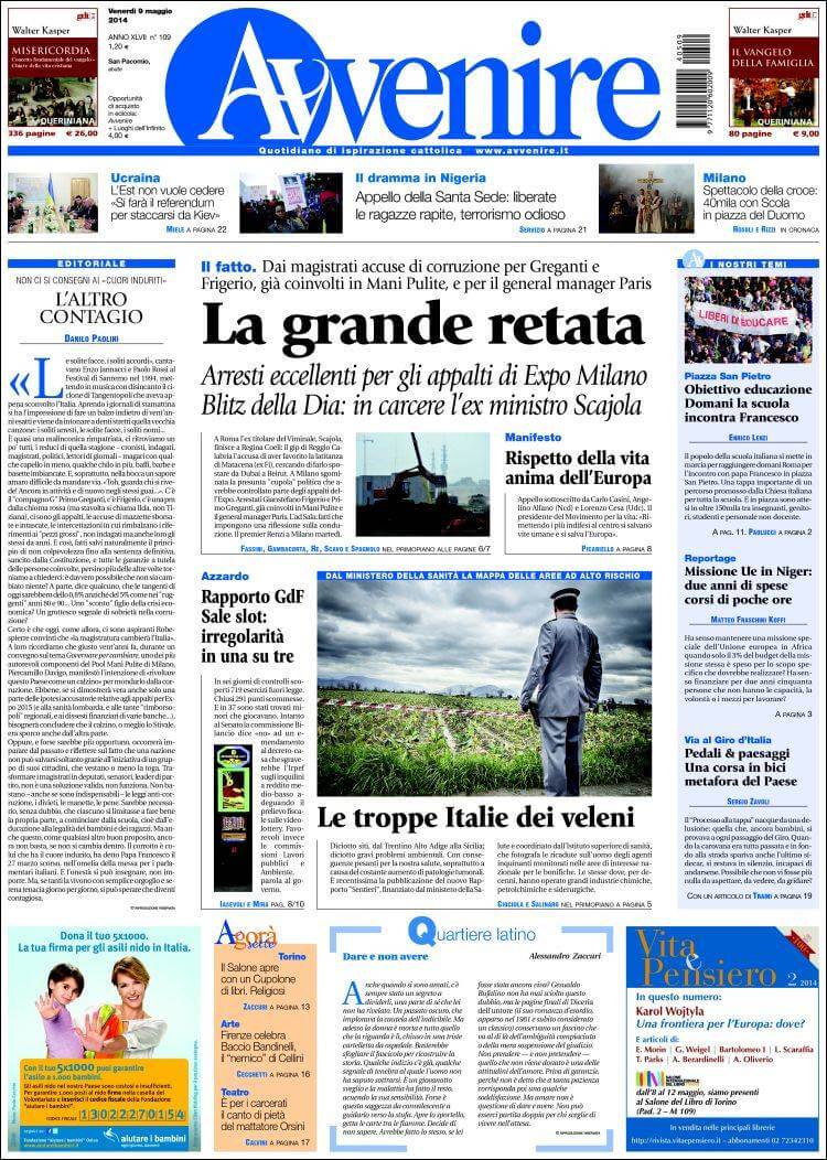 Italian newspapers 26 Avvenire