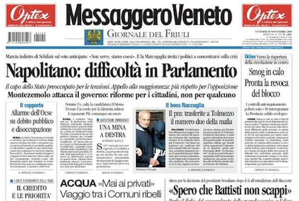 Italian newspapers 32 Messaggero Veneto–Giornale del Friuli