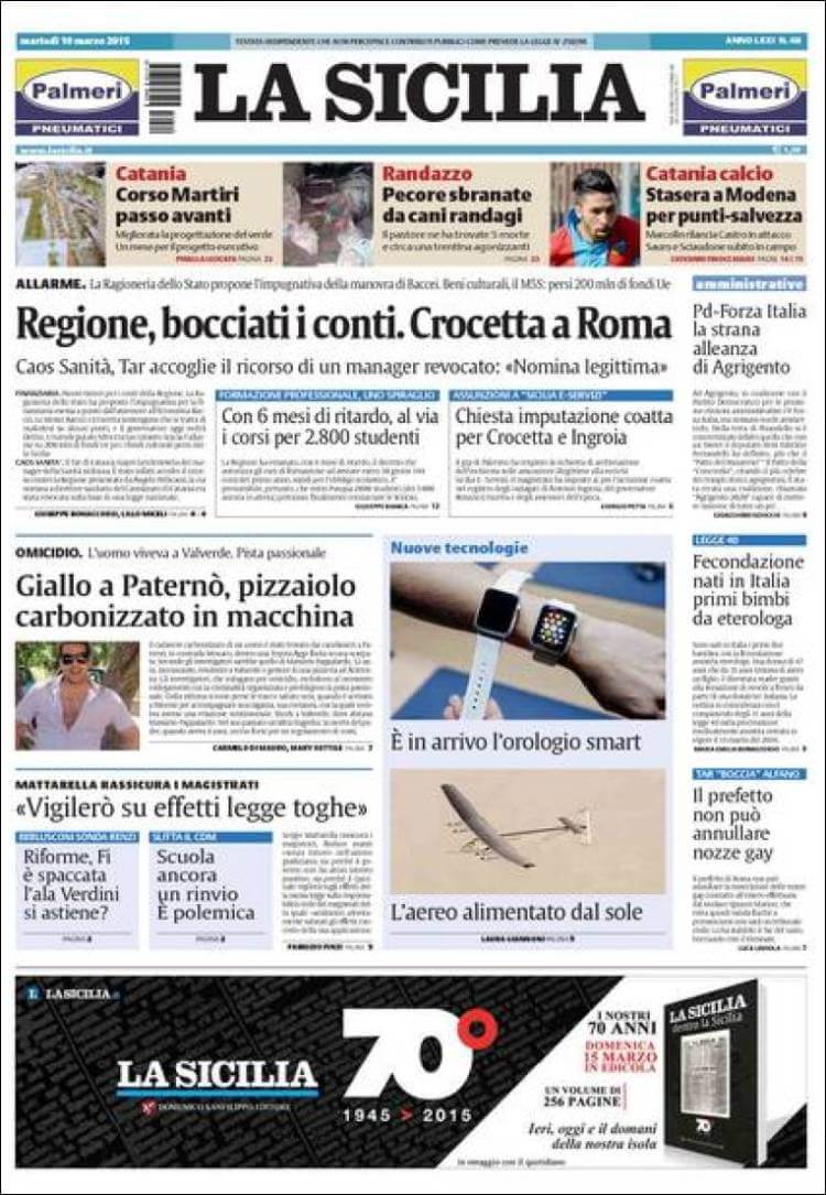Italian newspapers 33 La Sicilia