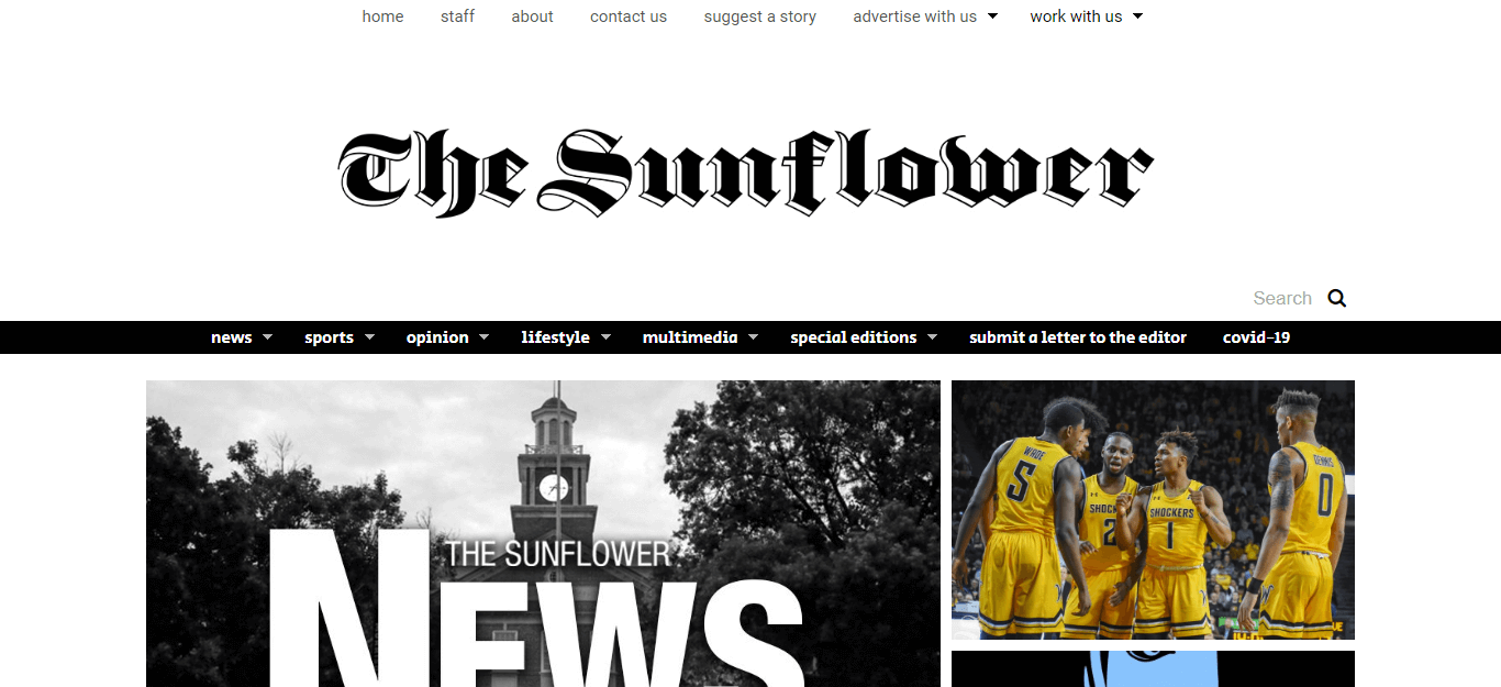 Kansas Newspapaers 10 The Sunflower website