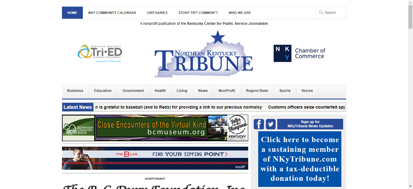 Kentucky Newspapers 04 Northern Kentucky Tribune website