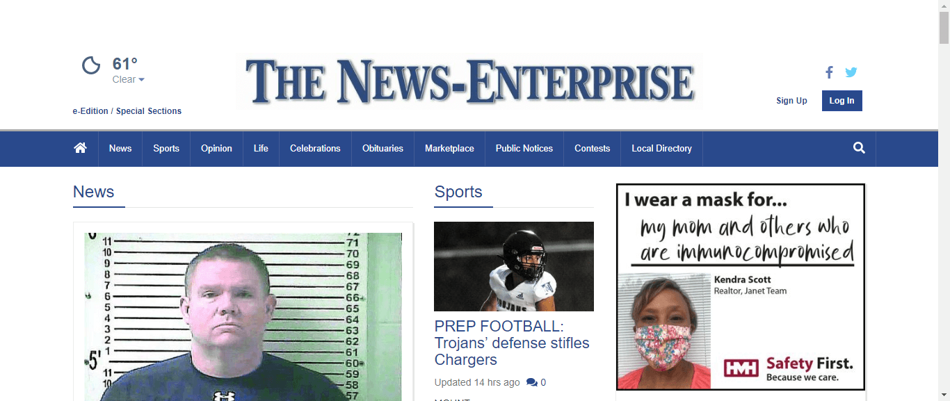 Kentucky Newspapers 05 News Enterprise website
