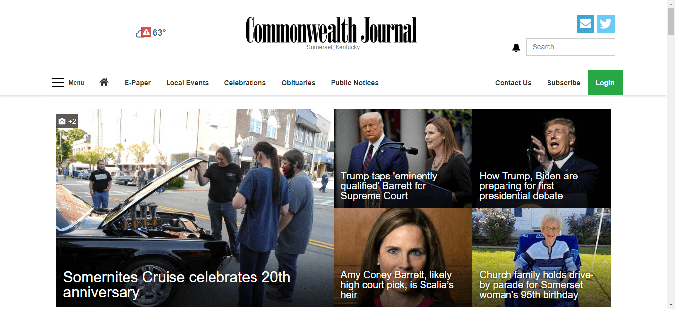 Kentucky Newspapers 20 Commonwealth Journal website