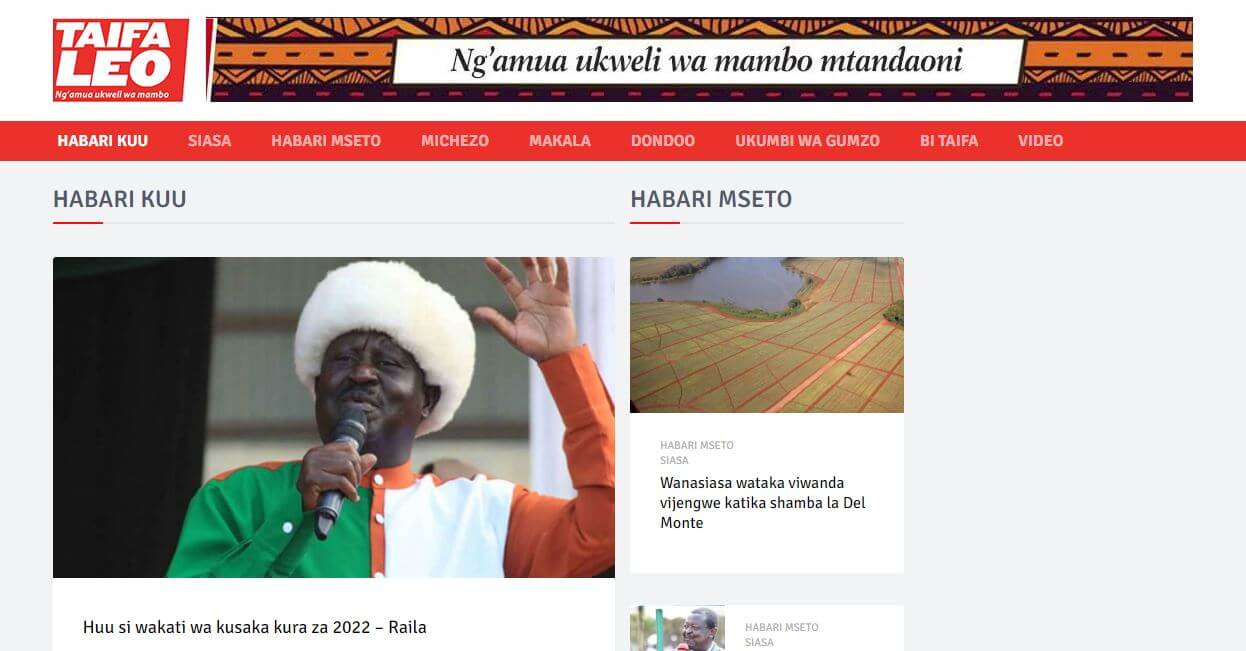 Kenya 3 taifa leo website