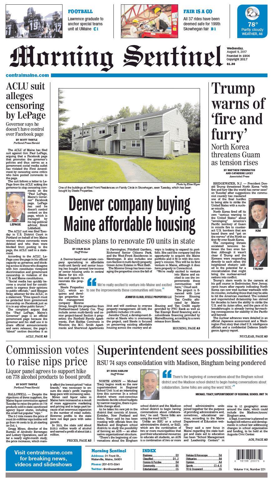 Maine Newspapers 06 Morning Sentinel