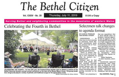 Maine Newspapers 12 Bethel Citizen
