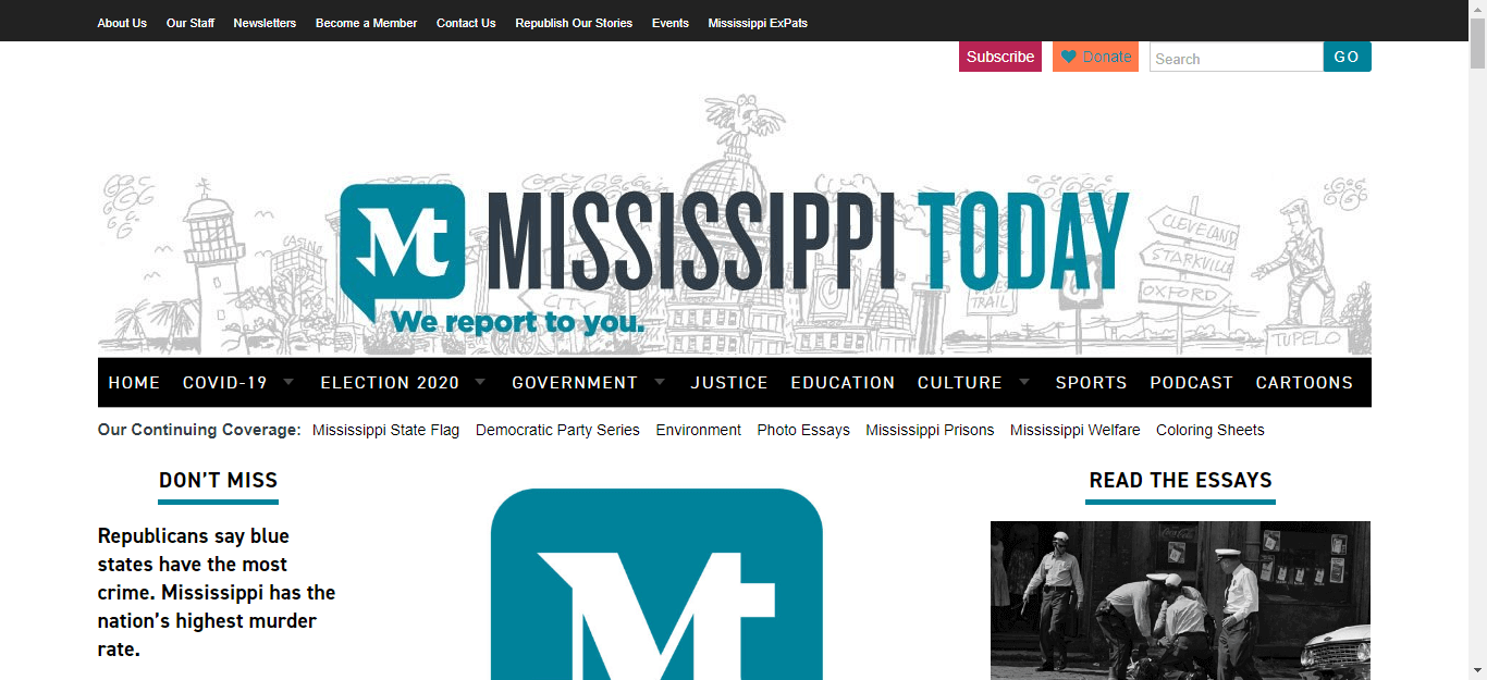 Mississippi Newspapers 02 Mississippi Today website