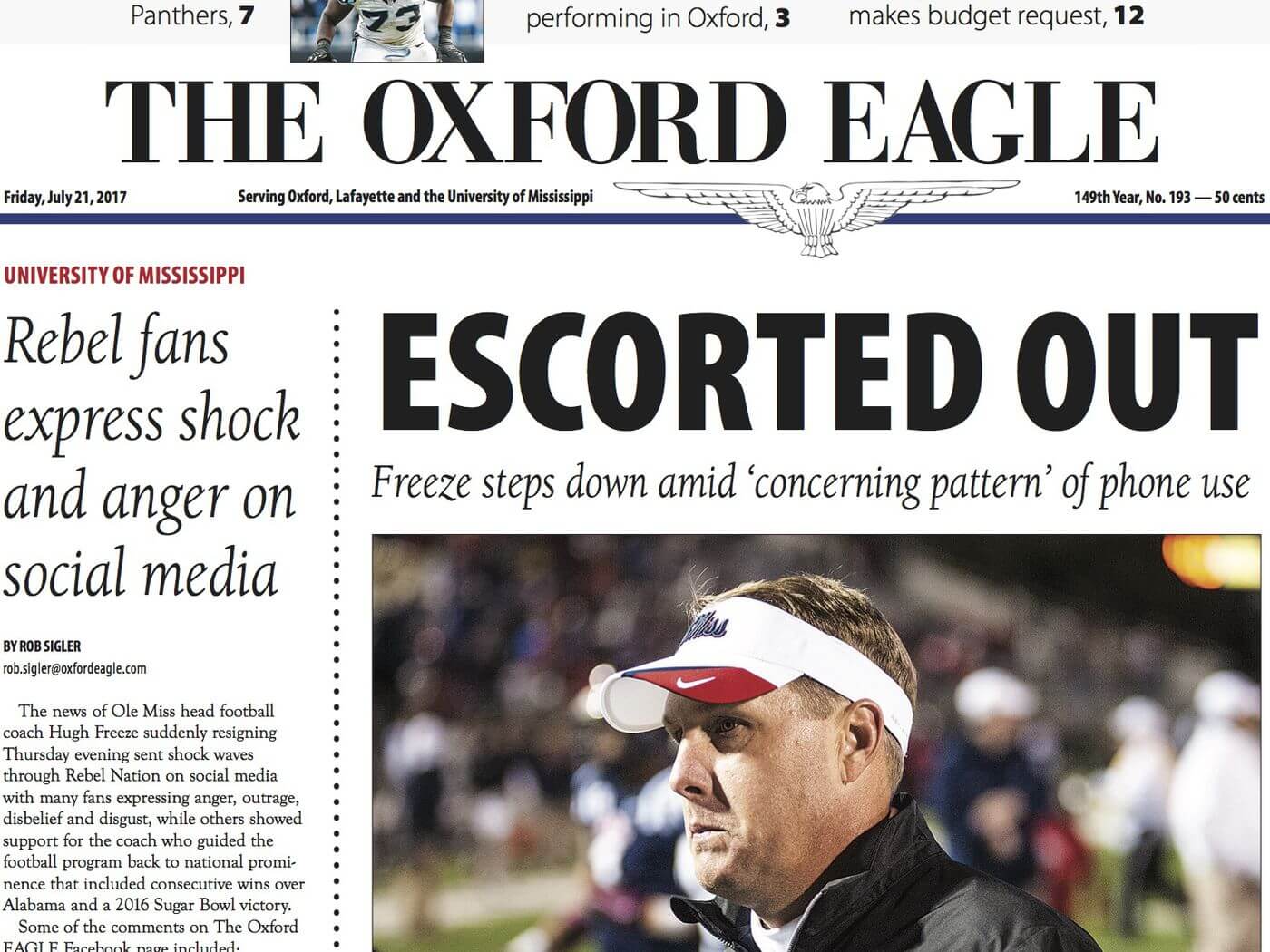 Mississippi Newspapers 17 The Oxford Eagle