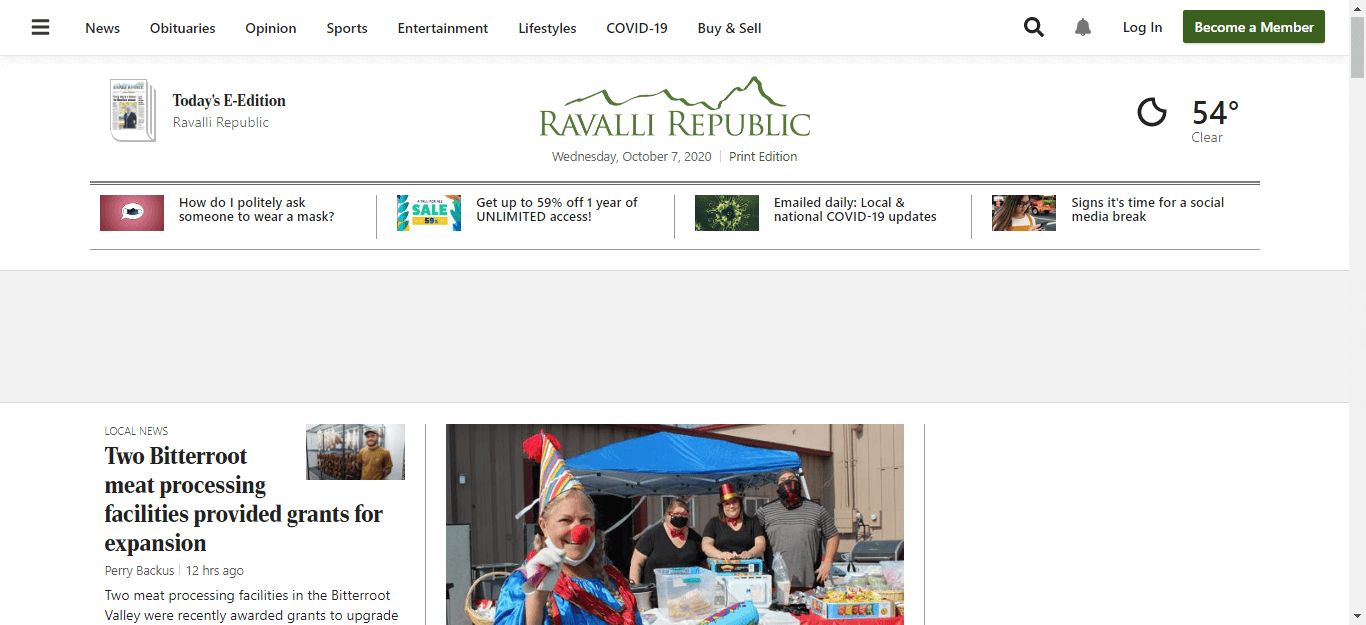 Montana Newspapers 14 Ravalli Republic website