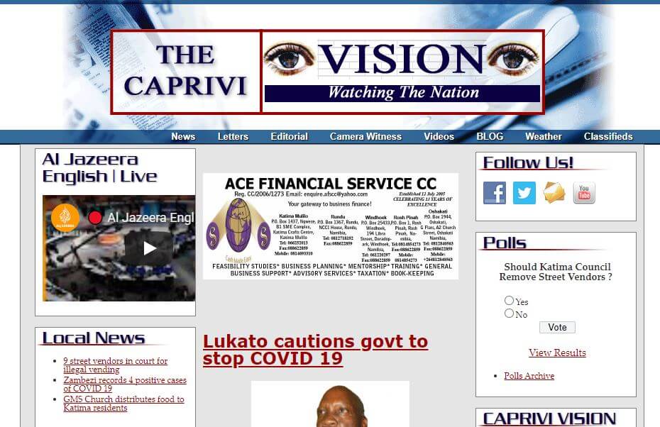 Namibia 14 Caprivi Vision website