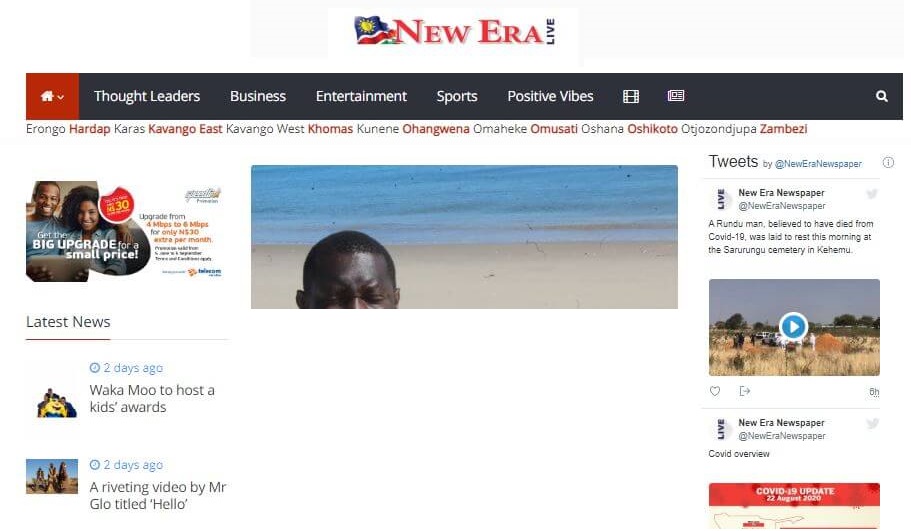 Namibia 2 New Era website