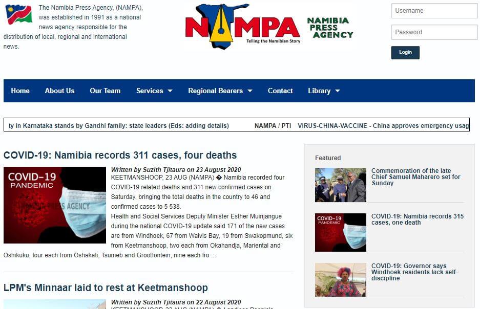 Namibia 6 NAMPA website