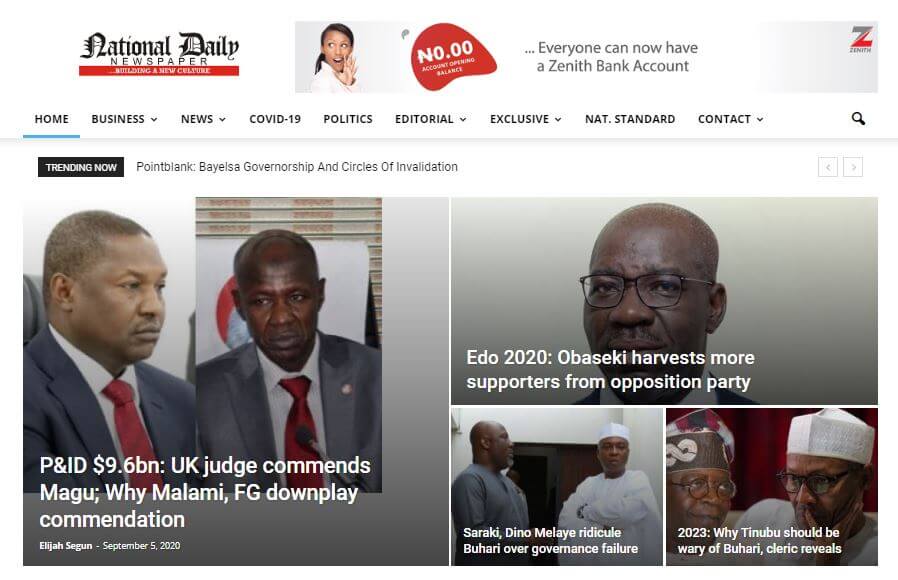 Nigeria 17 National Daily website