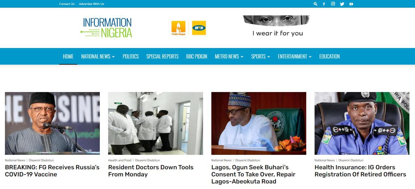 Nigeria 23 Information Nigeria website