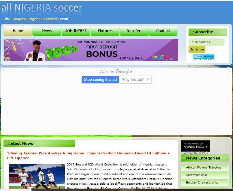 Nigeria 44 All Nigeria Soccer website