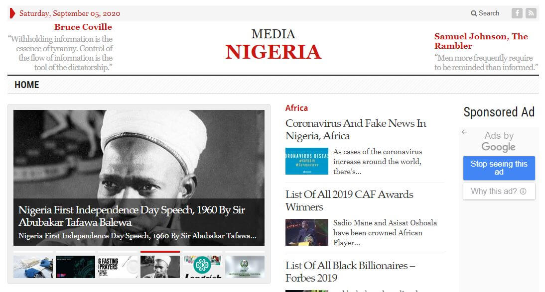 Nigeria 47 Media Nigeria website
