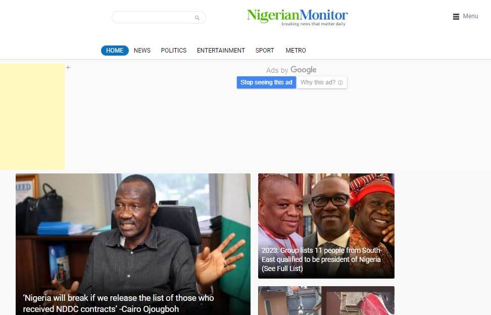 Nigeria 48 Nigerian Monitor website