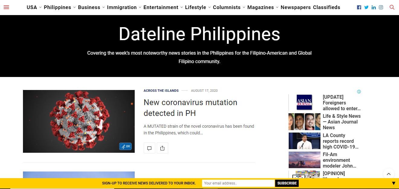 Philippines 19 Asian Journal San Diego website