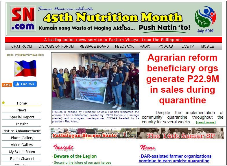 Philippines 27 Samar News website