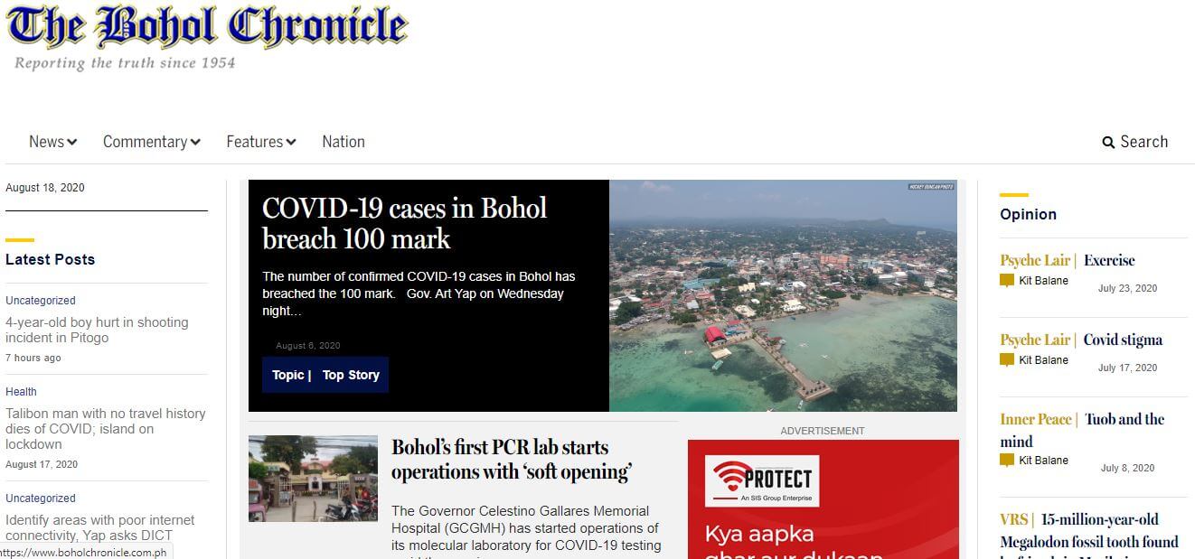 Philippines 28 Bohol Chronicle website