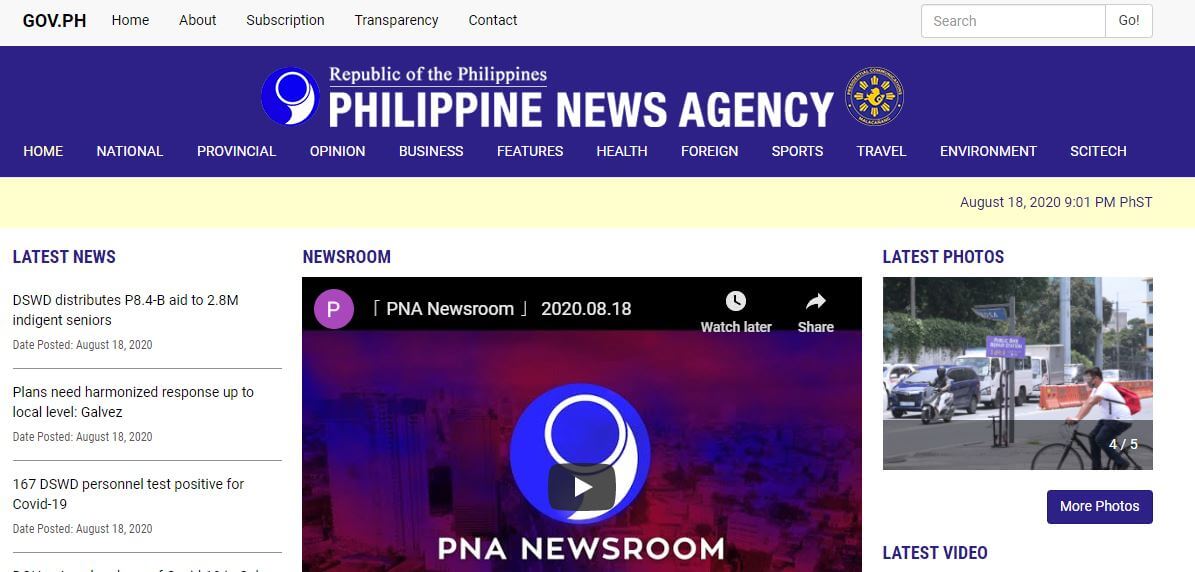 Philippines 69 Philippines News Agency website