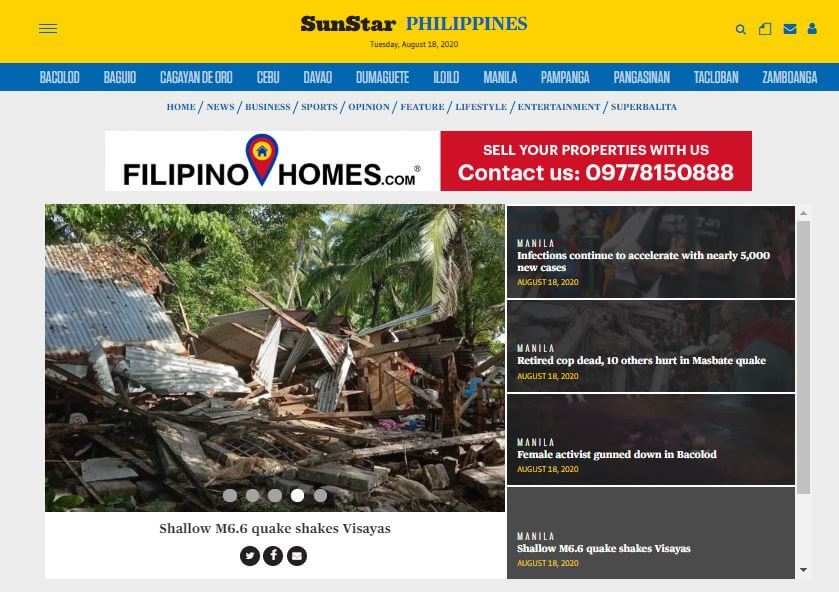 Philippines 7 Sun Star website